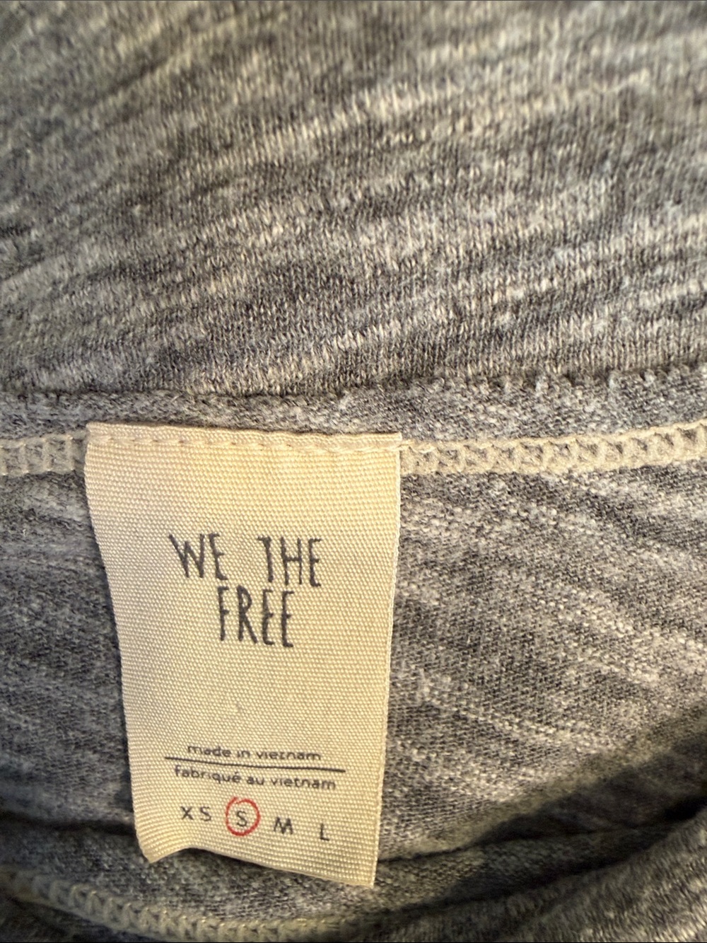 We The Free Heather Gray Roll-Tab Sleeve Pullover - Picture 5 of 6